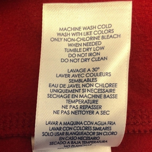 Chaps Sports Half Zip Fleece Pullover Red Women's - Picture 6 of 8